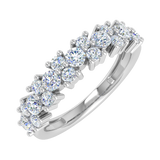 1 Carat Diamond Wedding Band Ring in 14K White Gold