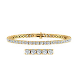 5 Carat Diamond Tennis Bracelet in 14K Gold (7 Inch) - IGI Certified (SI1-SI2 Clarity)
