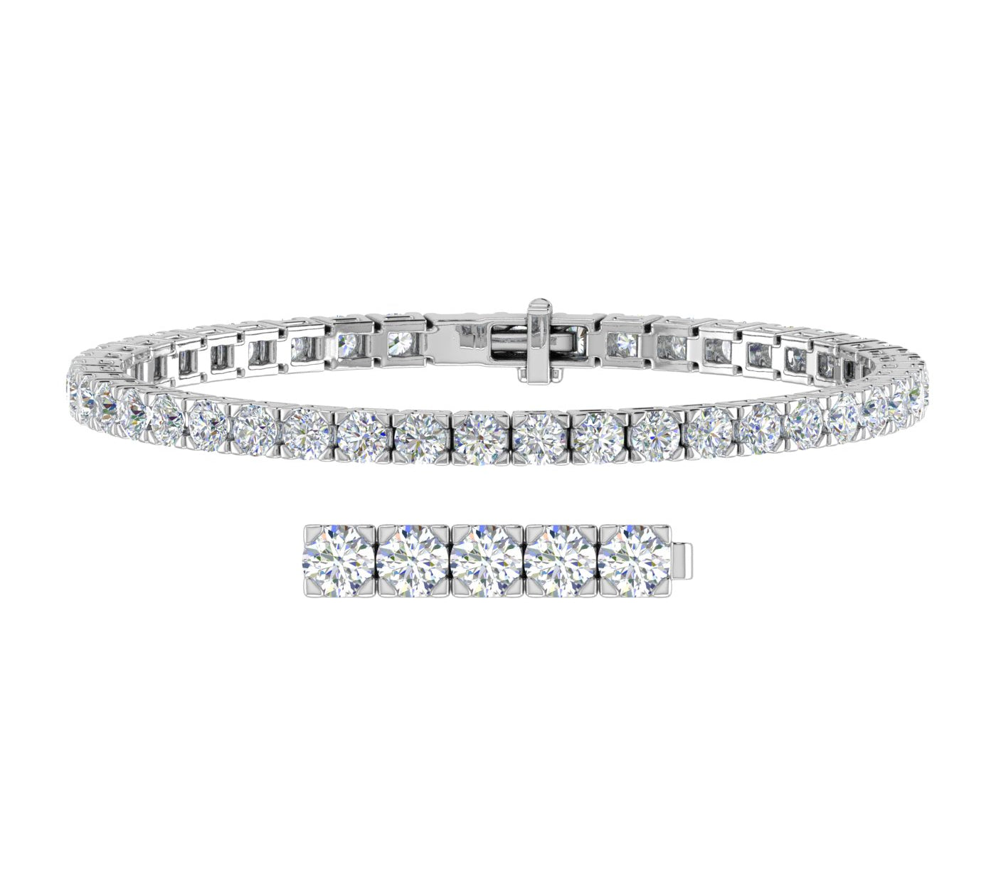 Carat Diamond Tennis Bracelet in 14K Gold (7 Inch) IGI