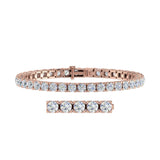 10 Carat Diamond Tennis Bracelet in 14K Gold (7 Inch) - IGI Certified