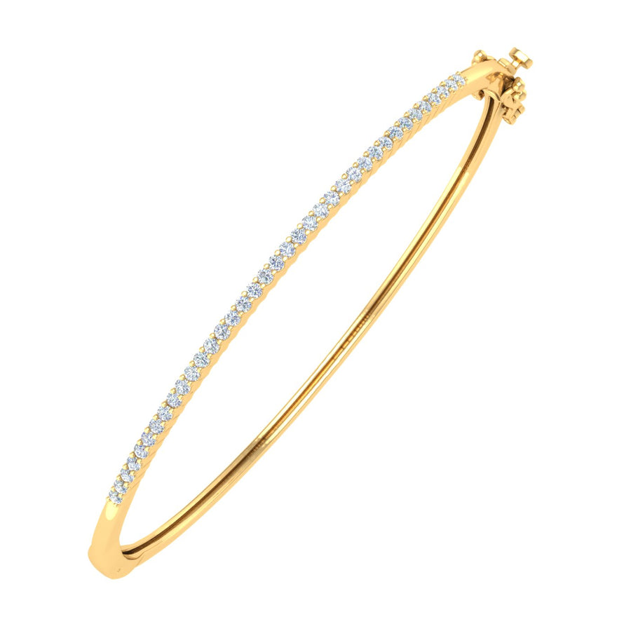 1/2 Carat Diamond Bangle Bracelet in Gold