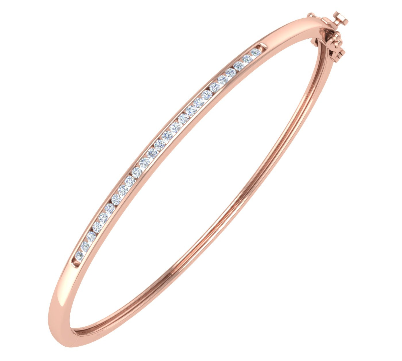 1/2 Carat Diamond Bangle Bracelet in Gold