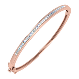 1 1/2 Carat Channel Set Diamond Womens Bangle Bracelet in Gold