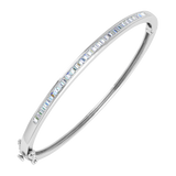 1 1/2 Carat Channel Set Diamond Womens Bangle Bracelet in Gold