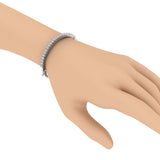 2 1/5 Carat Diamond Womens Bangle Bracelet in Gold
