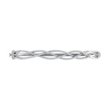 1/2 Carat Interwined Diamond Bangle Bracelet in Gold