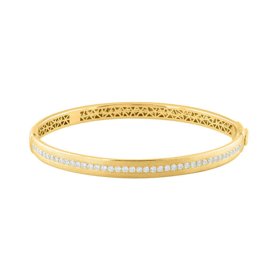1 Carat Diamond Fashion Bangle Bracelet in Gold