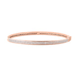3/4 Carat Two Row Diamond Bangle Bracelet in Gold