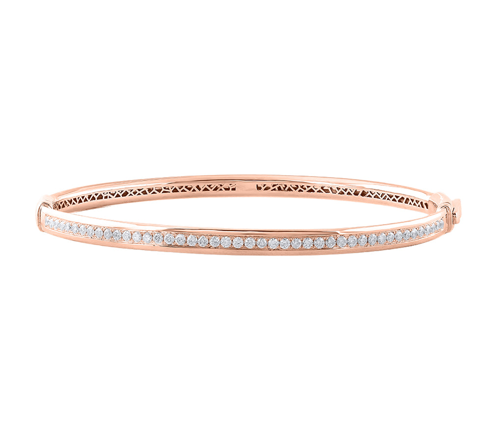 3/4 Carat Diamond Bangle Bracelet in Gold
