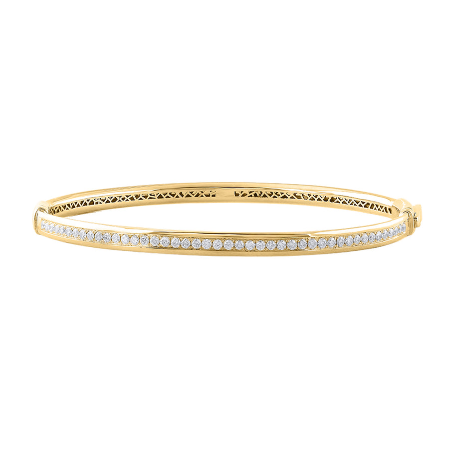 3/4 Carat Diamond Bangle Bracelet in Gold