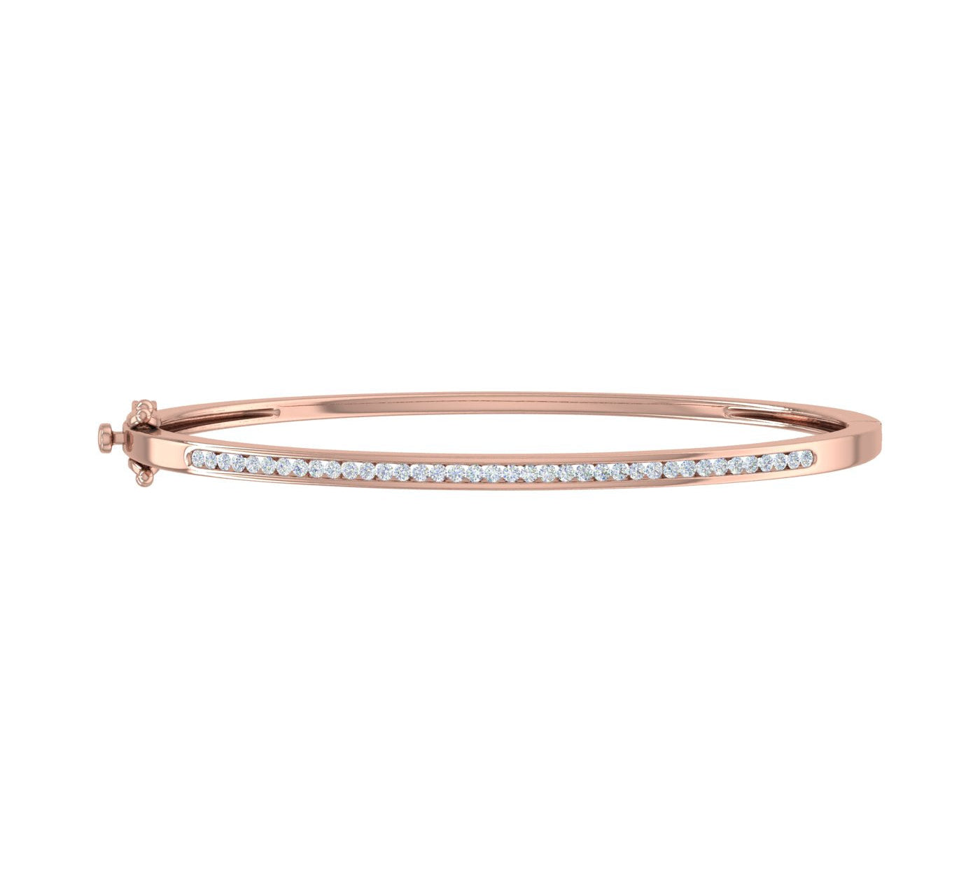 1/2 Carat Diamond Bangle Bracelet in Gold (7 Inch)