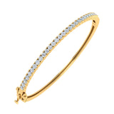 1 1/2 Carat Diamond Womens Bangle Bracelet in Gold