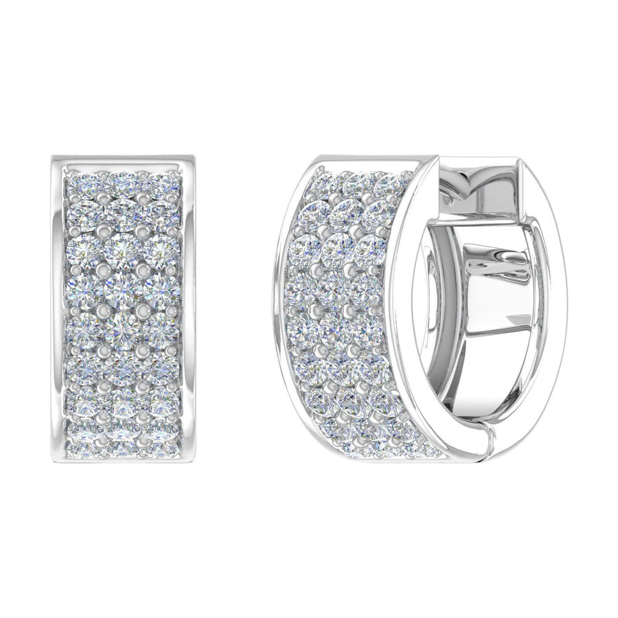 1/2 Carat Diamond Huggies Earrings in Gold - IGI Certified