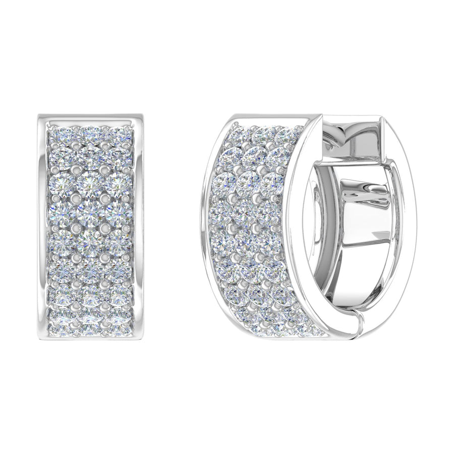 1/2 Carat Diamond Huggies Earrings in Gold