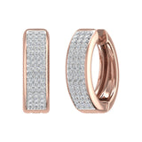1/2 Carat Diamond Hoop Earrings in Gold