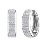 1/2 Carat Diamond Hoop Earrings in Gold