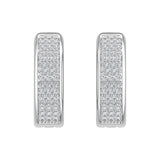 1/2 Carat Diamond Hoop Earrings in Gold