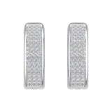 1/2 Carat Diamond Hoop Earrings in Gold - IGI Certified