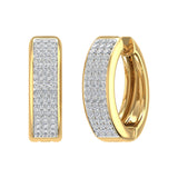 1/2 Carat Diamond Hoop Earrings in Gold