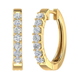 Gold Diamond Hoop Earrings (3/4 Carat)
