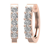 1 Carat Prong Set Diamond Hoop Earrings in Gold - IGI Certified