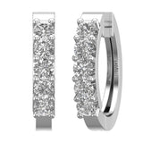 1 Carat Prong Set Diamond Hoop Earrings in Gold - IGI Certified