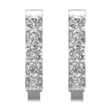 1 Carat Prong Set Diamond Hoop Earrings in Gold - IGI Certified