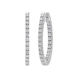 1 Carat Diamond Inside-out Hoop Earrings in Gold - IGI Certified