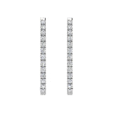 1 Carat Diamond Inside-out Hoop Earrings in Gold - IGI Certified