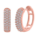 1/2 Carat Diamond Hoop Earrings in Gold - IGI Certified