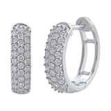 1/2 Carat Diamond Hoop Earrings in Gold - IGI Certified