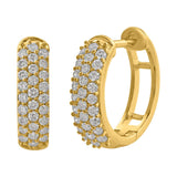 1/2 Carat Diamond Hoop Earrings in Gold - IGI Certified