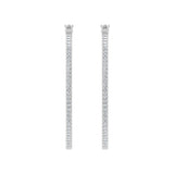 1 Carat Prong Set Diamond Inside-out Hoop Earrings in Gold