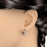 1/2 Carat Channel Set Diamond Hoop Earrings in Gold - IGI Certified