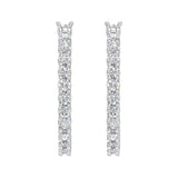 Gold Prong Set Diamond Hoop Earrings (1 Carat) - IGI Certified