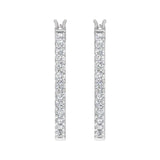 1 Carat Prong Set Diamond Inside-out Hoop Earrings in Gold