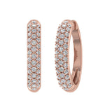 1/2 Carat Diamond Hoop Earrings in Gold