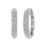 1/2 Carat Diamond Hoop Earrings in Gold