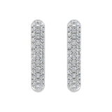 1/2 Carat Diamond Hoop Earrings in Gold