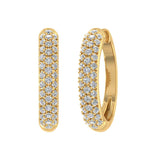 1/2 Carat Diamond Hoop Earrings in Gold