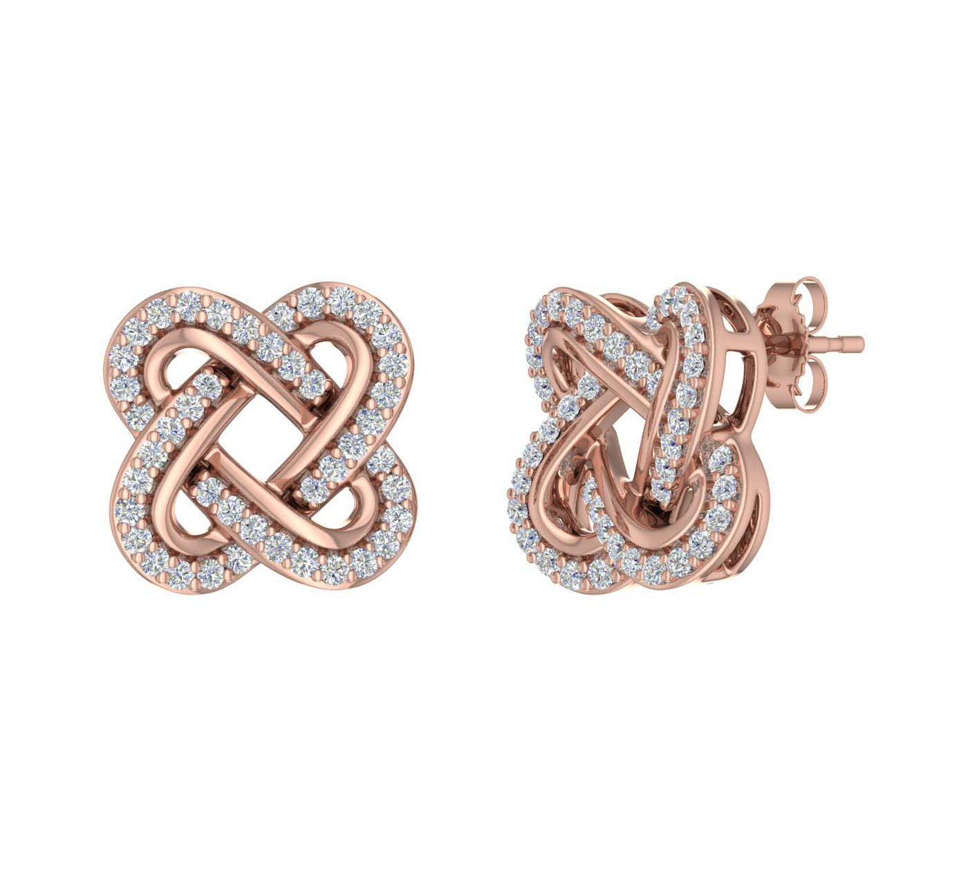 1/3 Carat Diamond Stud Earrings in Gold