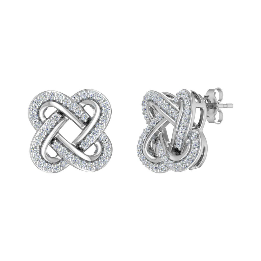 1/3 Carat Diamond Stud Earrings in Gold - IGI Certified