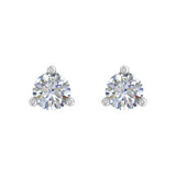 0.40 Carat 3-Prong Set Diamond Stud Earrings in Gold