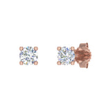 1/4 Carat 4-Prong Diamond Stud Earrings in Gold - IGI Certified