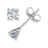 1/2 Carat 4-Prong Set Diamond Stud Earrings in Gold