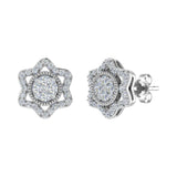 1/2 Carat Diamond Star Stud Earrings in Gold