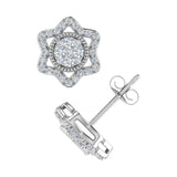 1/2 Carat Diamond Star Stud Earrings in Gold