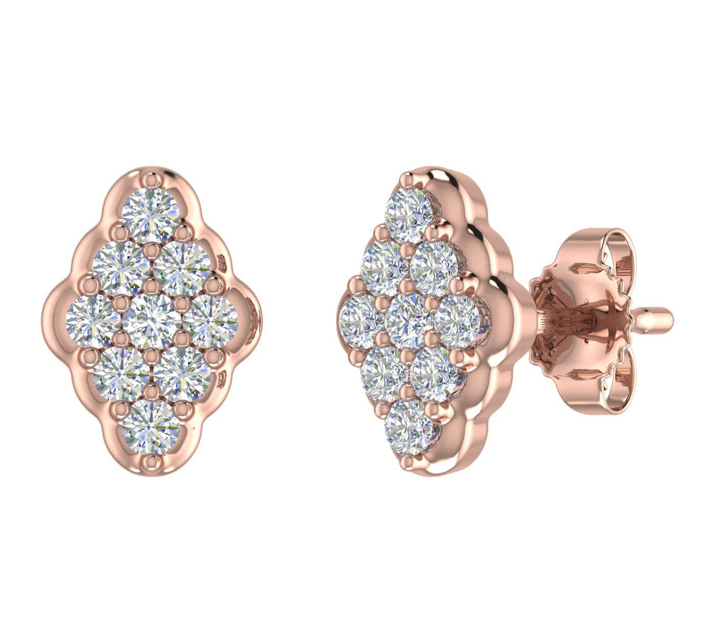 1/4 Carat Diamond Stud Earrings in Gold