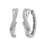 1/5 Carat Diamond Hoop Earrings in Gold