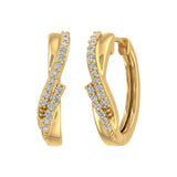1/5 Carat Diamond Hoop Earrings in Gold